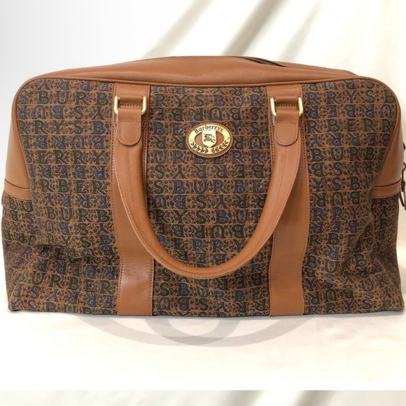 Burberry Vintage All-Over Print Boston Bag - Picture 1 of 10